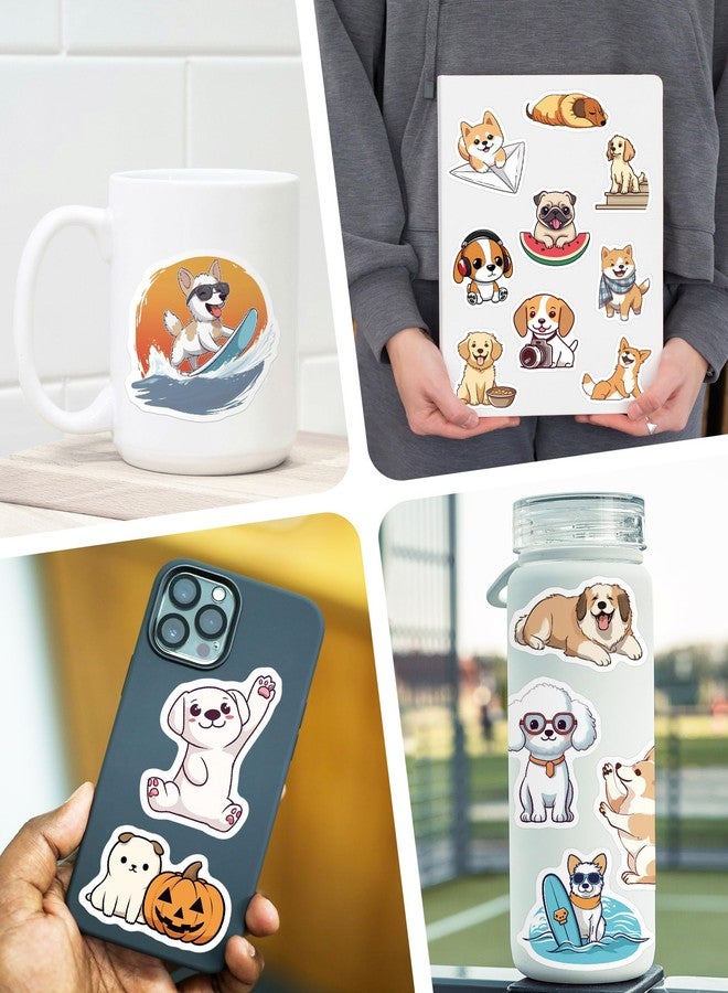 ViKiVi 100 Pcs Cute Dog Stickers for Kids Puppy Stickers for Water Bottle Laptop, Dog Decor & Party Favors for Boys Girls, Waterproof Dogs Sticker Pack - Image 4